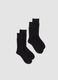 2-pack of black midi socks in stretch fabric_0