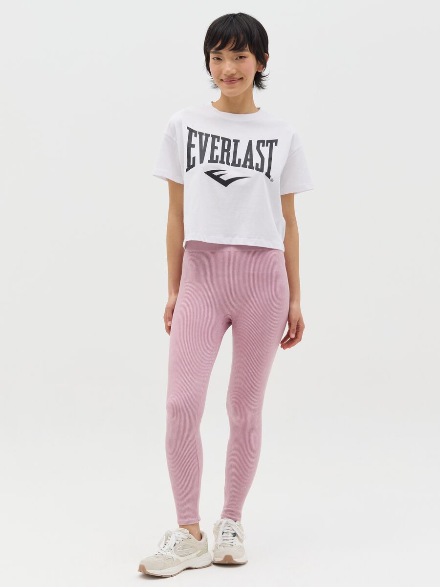 Stretch ribbed leggings_0