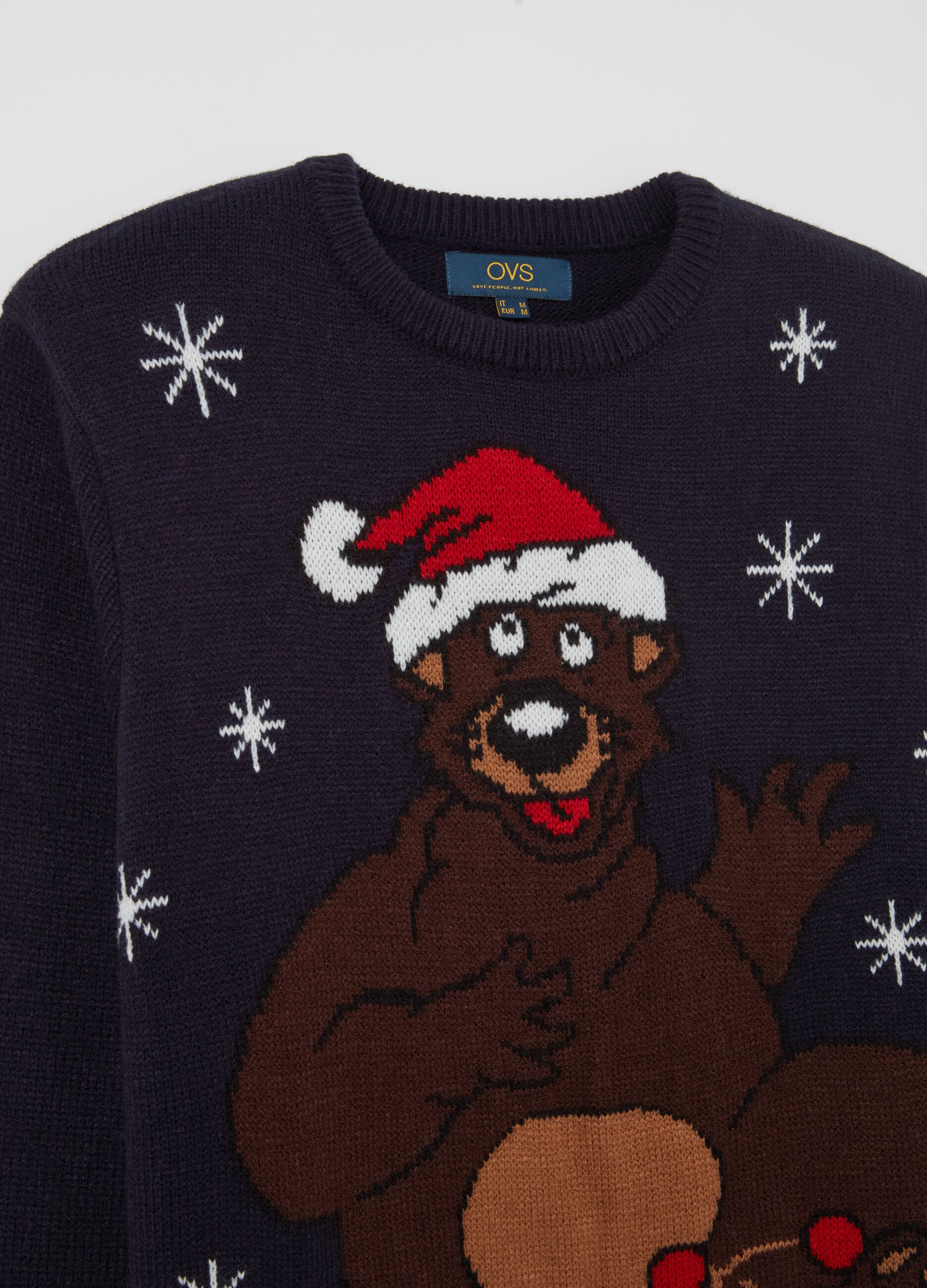 Christmas Jumper con orso natalizio