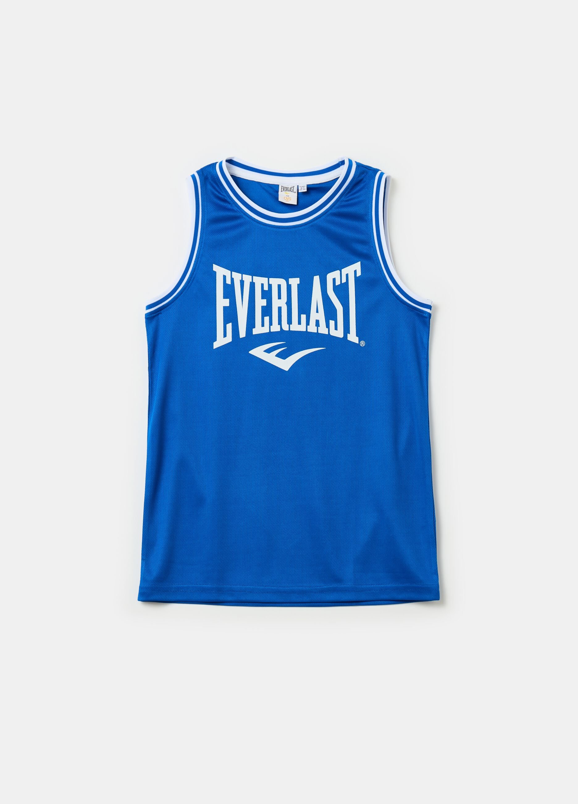 Tank top in mesh con stampa logo