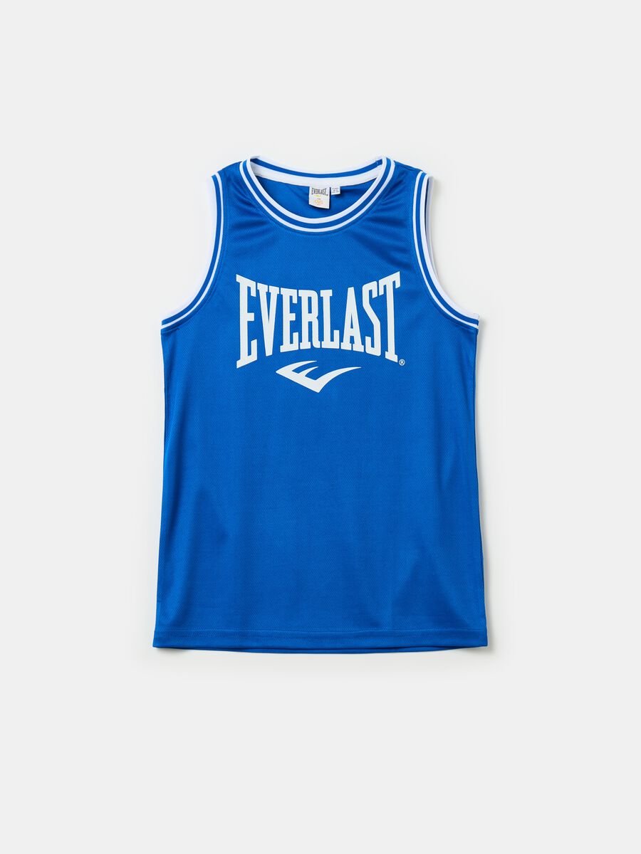 Mesh tank top with logo print_0