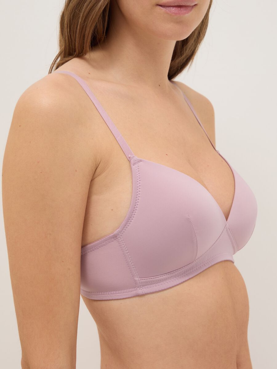 Pink padded balconette bra_3