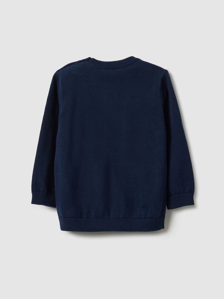 Blue pure cotton sweater regular fit for boys_1
