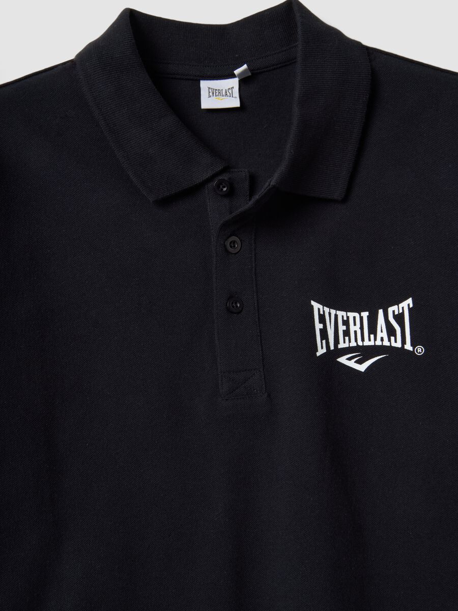 Black short sleeve pure cotton polo_5