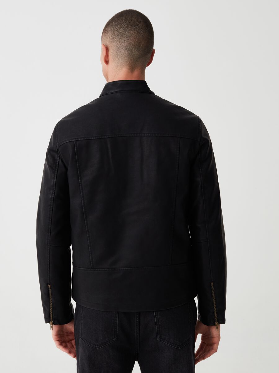 Bomber effetto lucido con zip_2