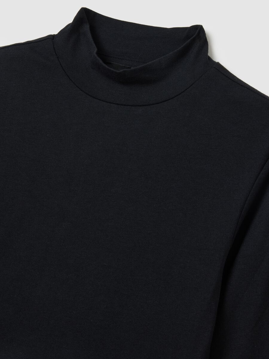 Black Backless Cropped Long Sleeve Top_6