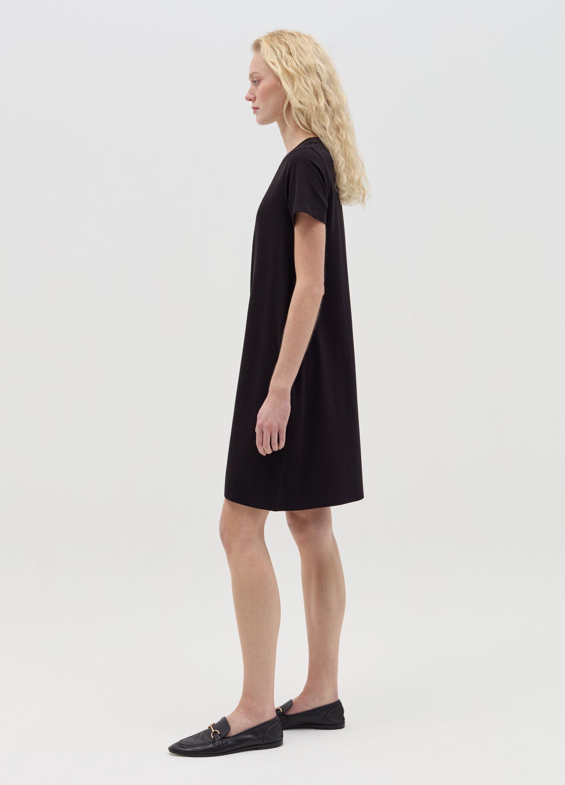 Essentials short black dress in cotton
