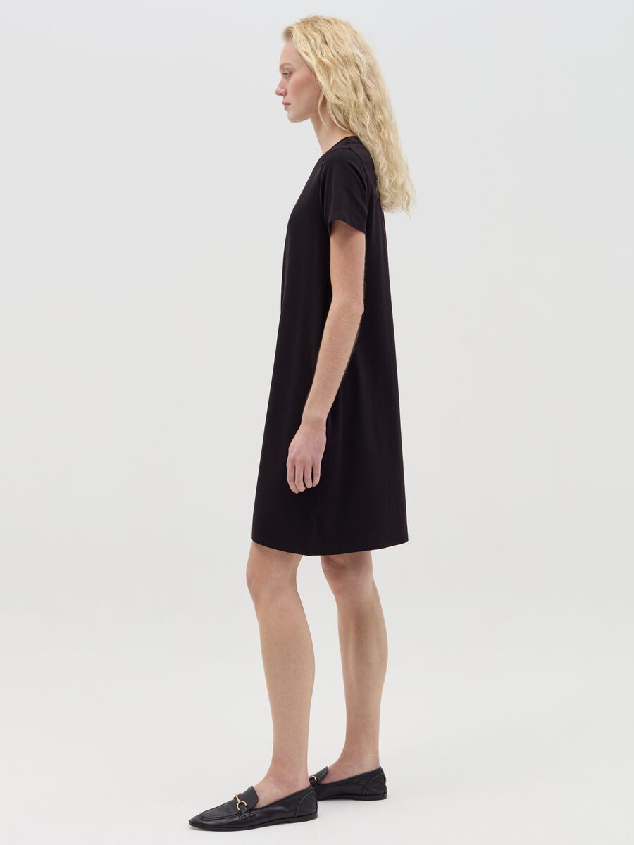 Essentials short black dress in cotton_1