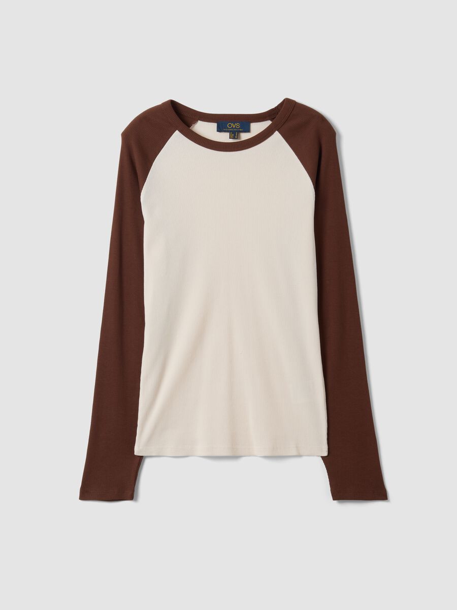 T-shirt bianca in puro cotone a maniche lunghe_4