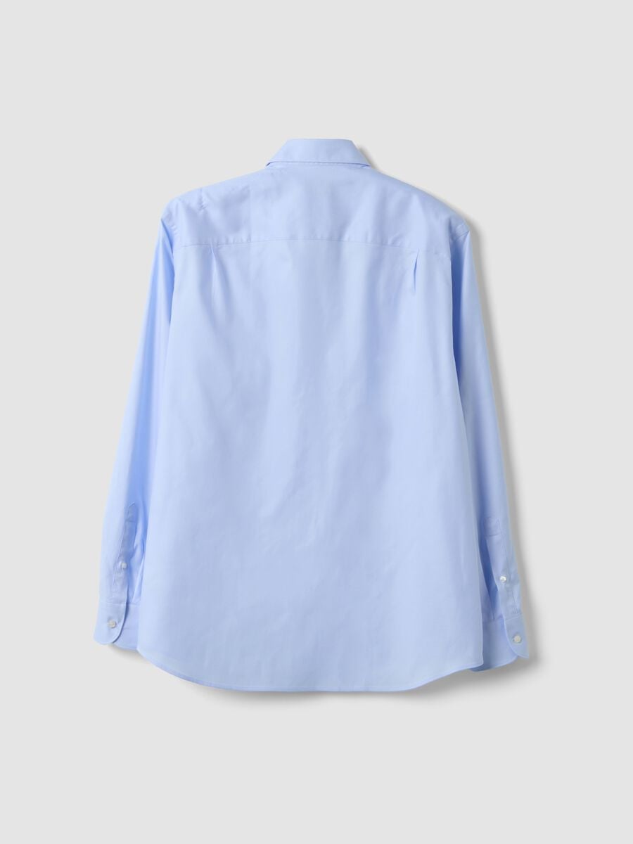 Camicia azzurro acqua in puro cotone con collo classico regular fit_2