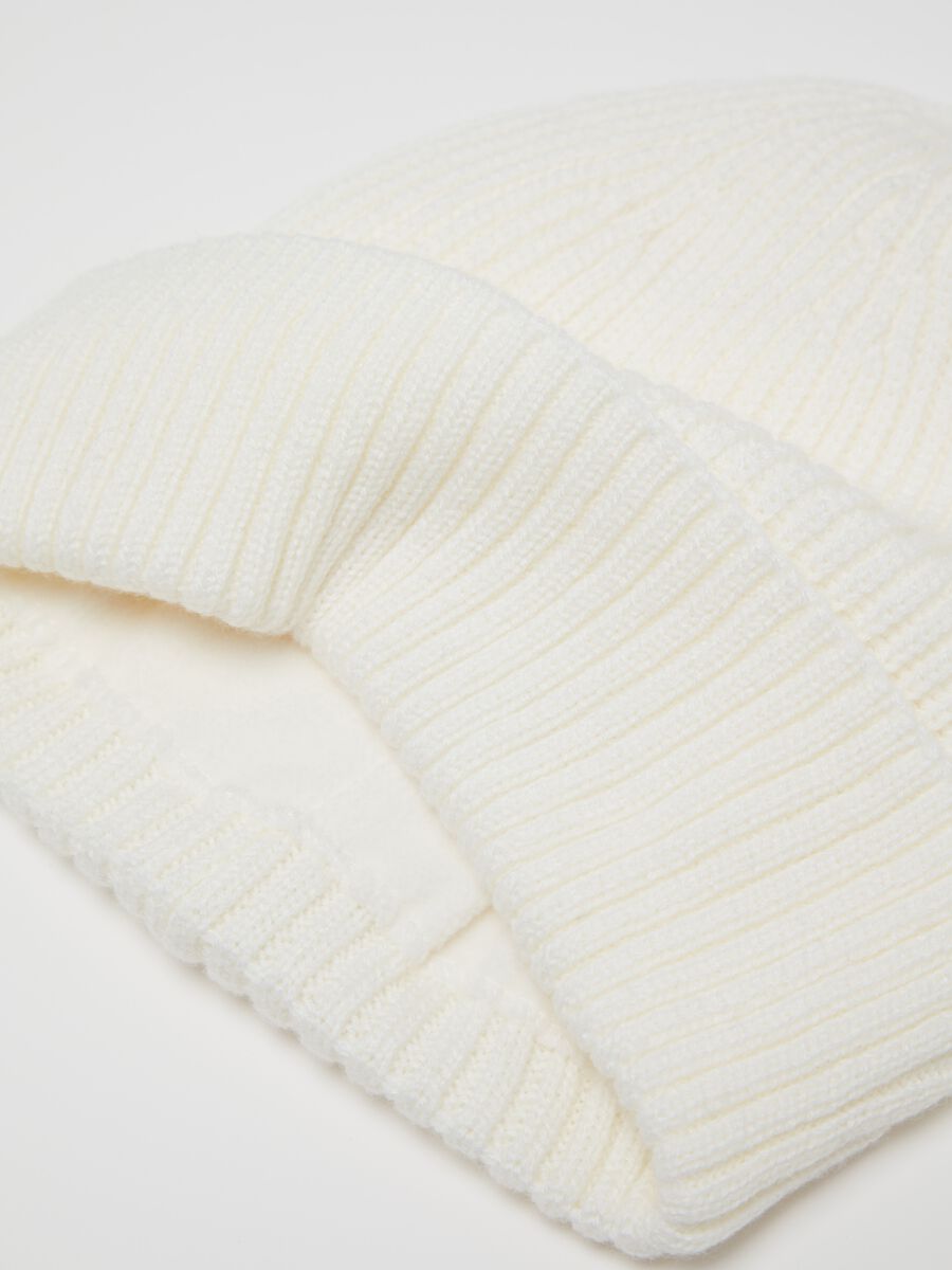 Ribbed hat with turn-up_2