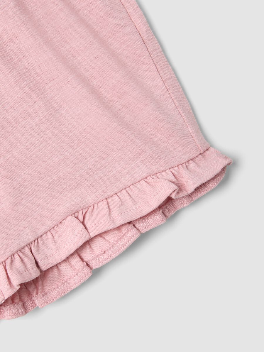 Set in puro cotone bianco e rosa da neonata regular fit_3