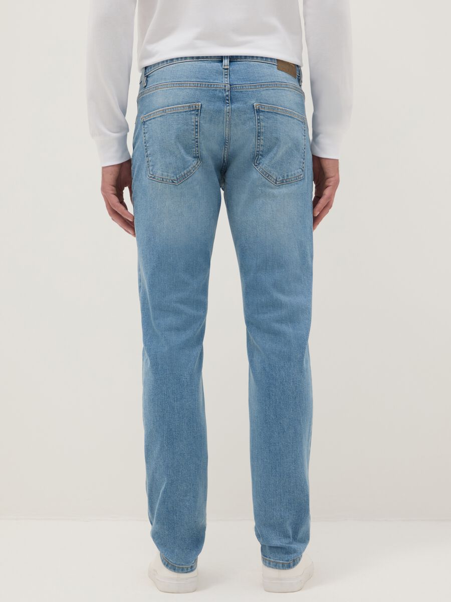 Blue slim fit denim jeans_2