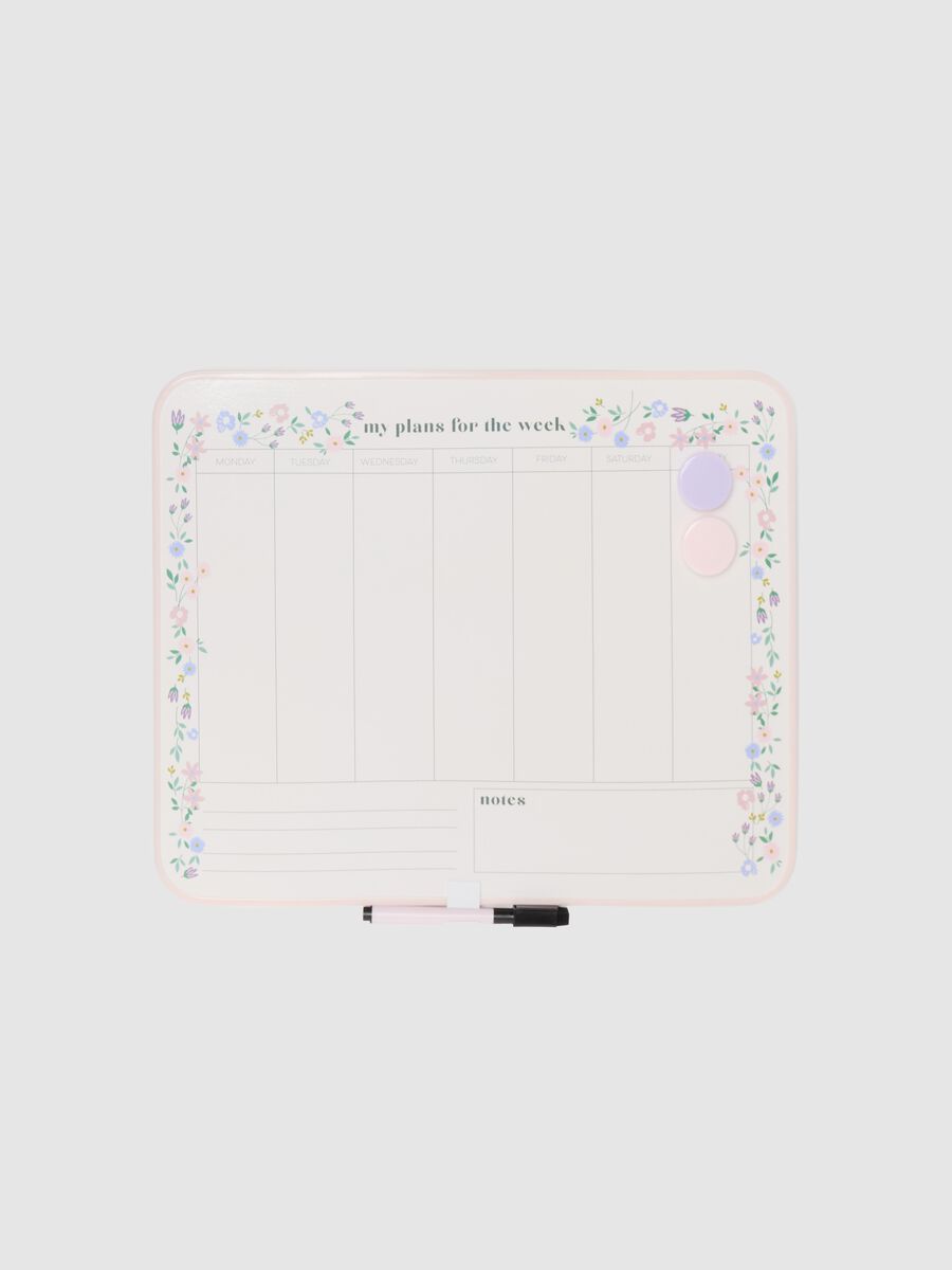 Magnetic board with weekly agenda_0