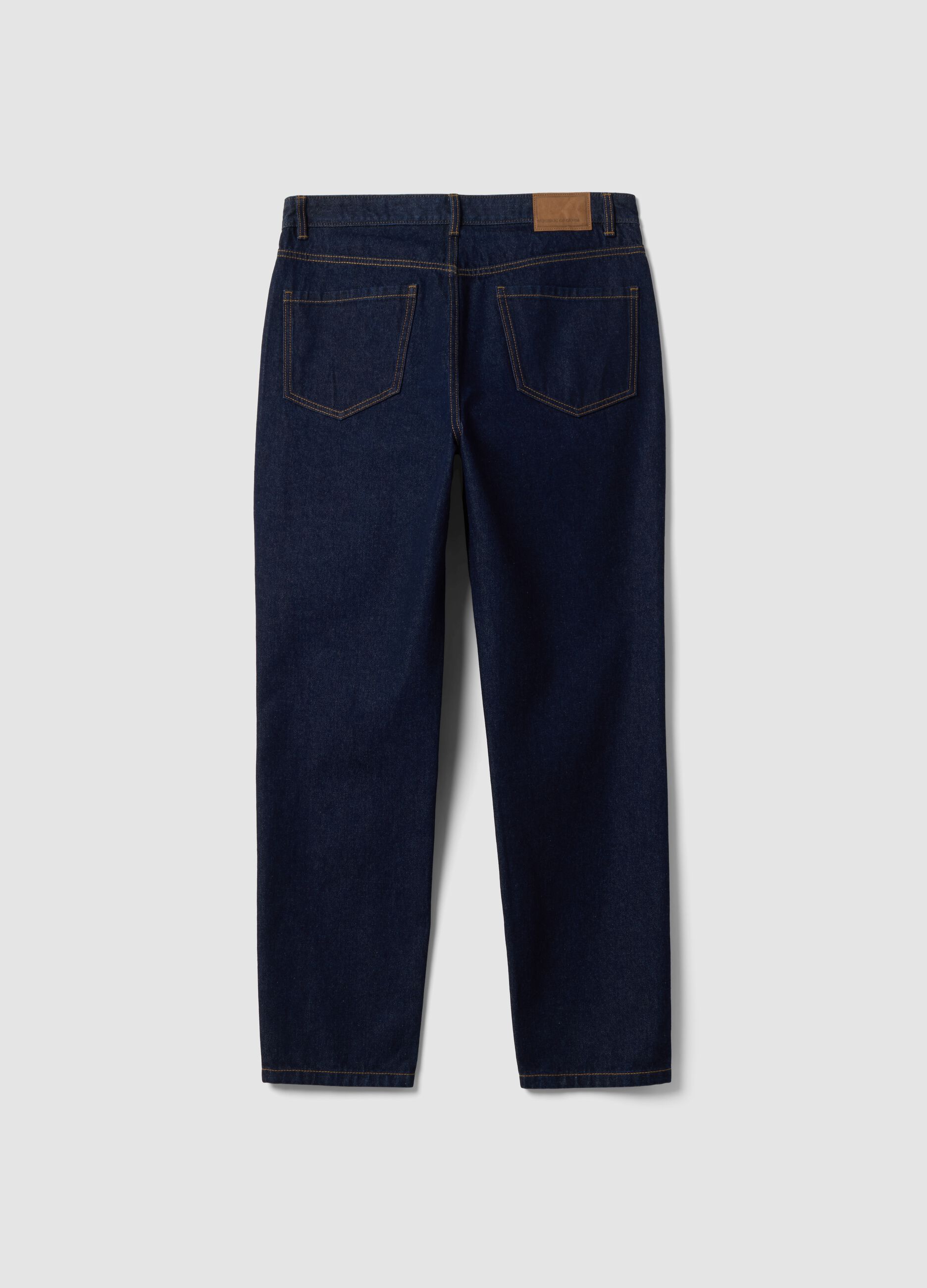 Pure cotton denim jeans, regular tapered fit