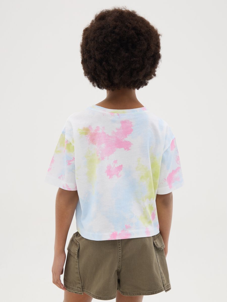 Girls' multicolour pure cotton regular fit T-shirt with Stitch print_2