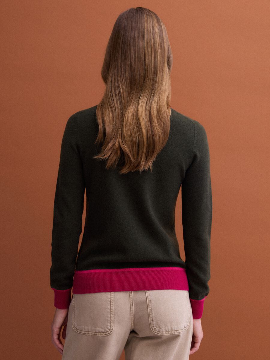 Green pure wool crew-neck jumper_3