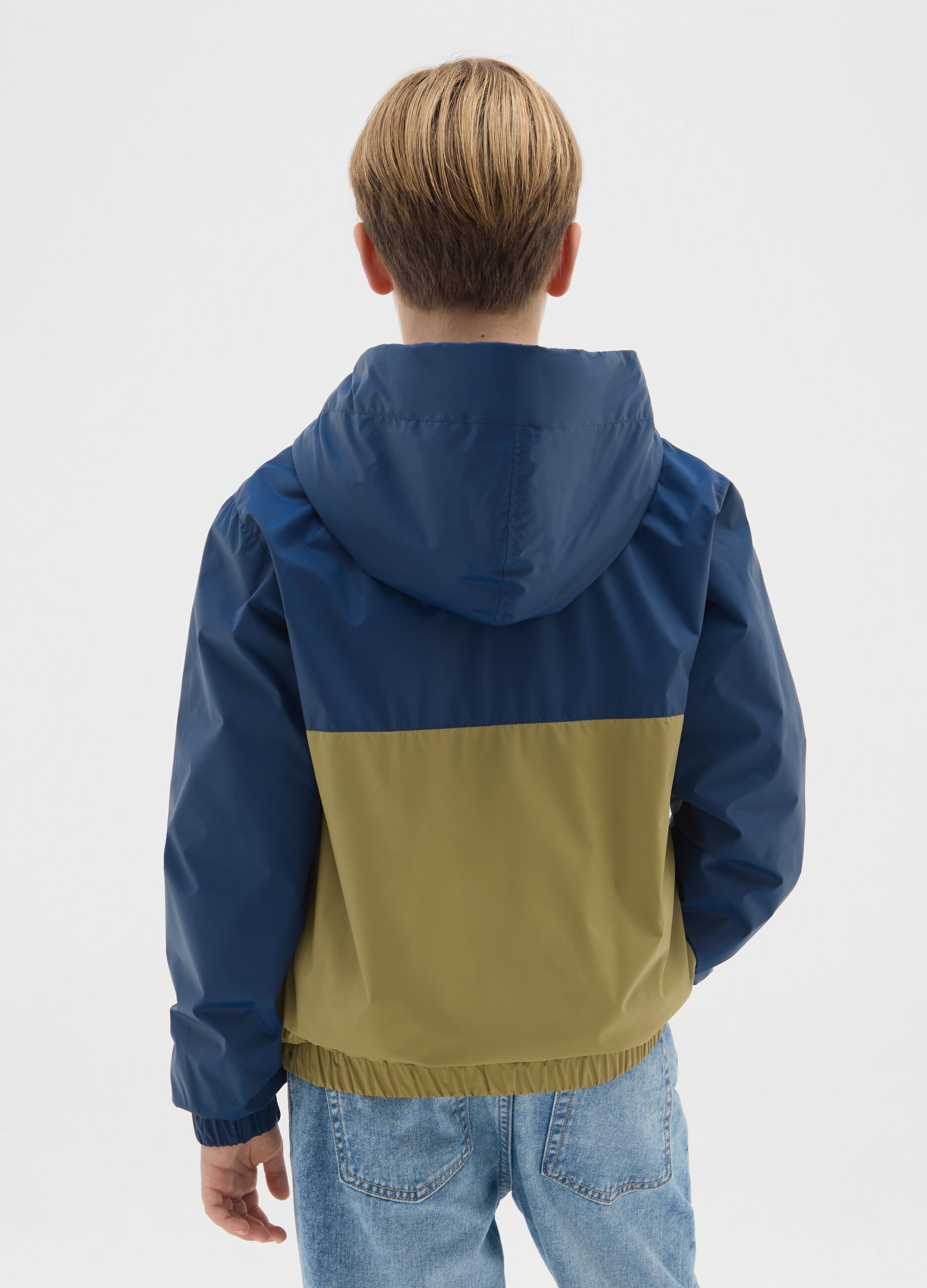 Giacca da ragazzo in tessuto multicolor con cappuccio OVS KIDS da