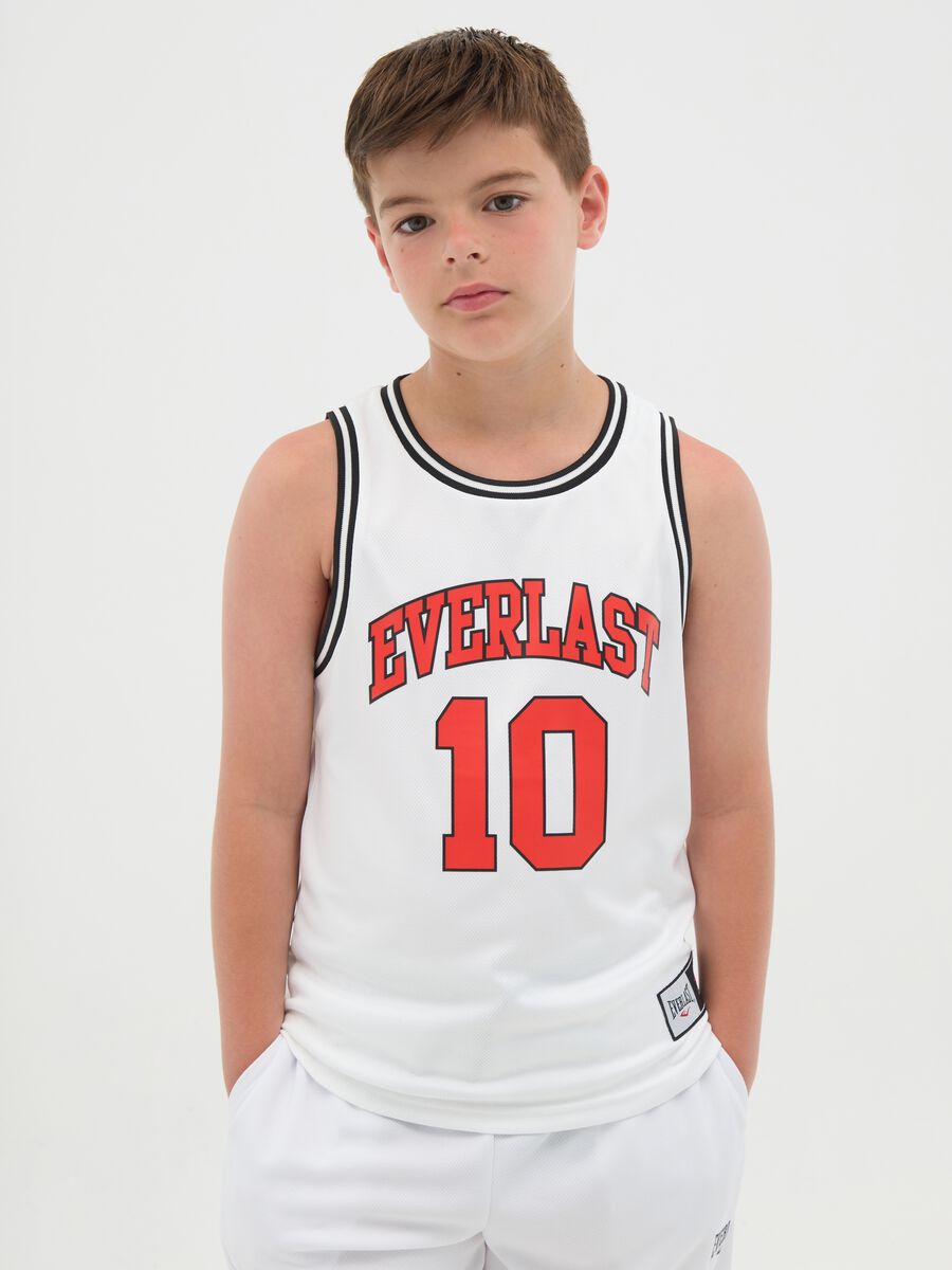 White Tank Top with Everlast Print_0