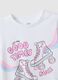 Girls' white pure cotton regular fit t-shirt with print_3