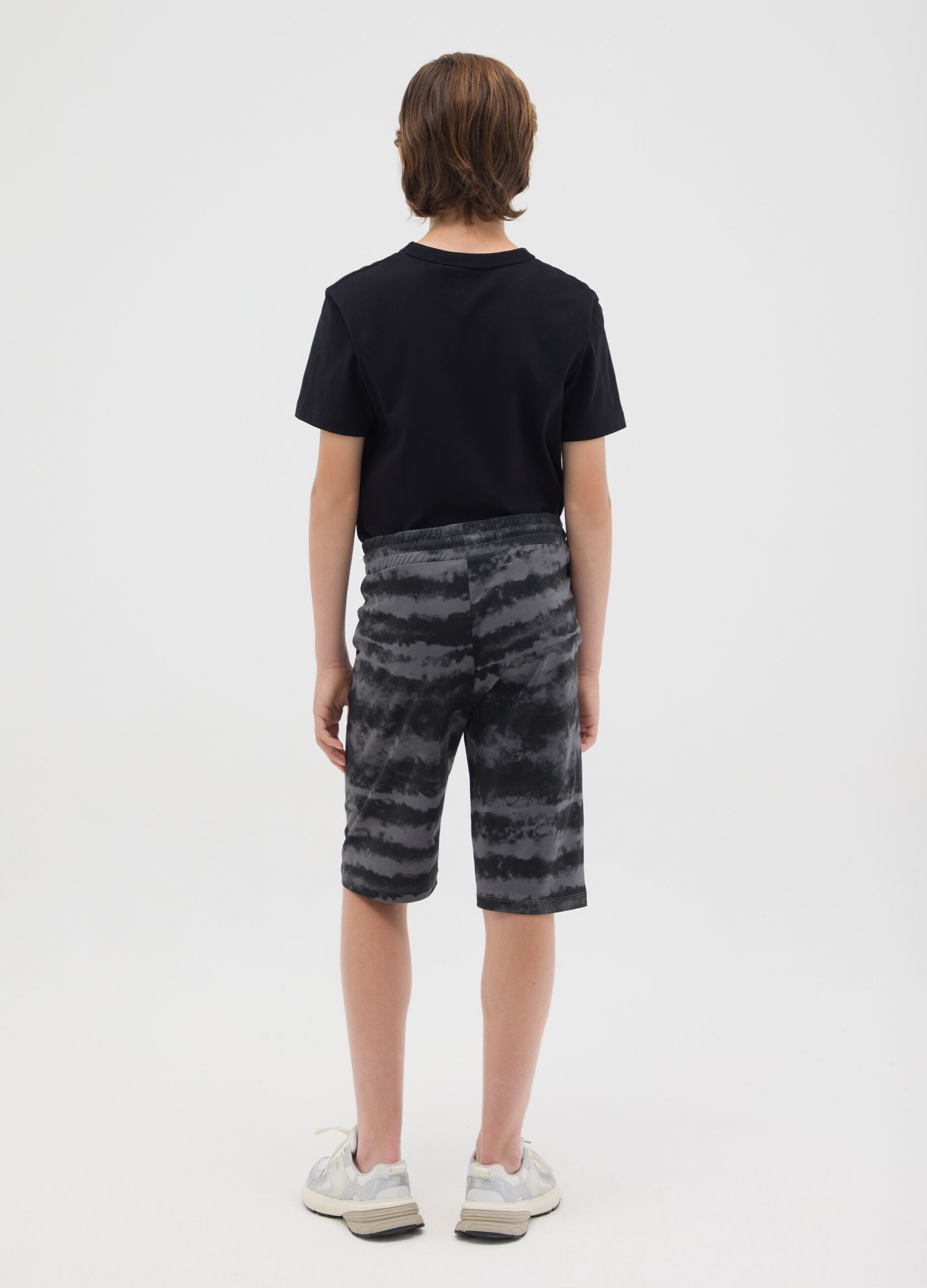 Pantaloncini da ragazzo in puro cotone multicolor regular fit