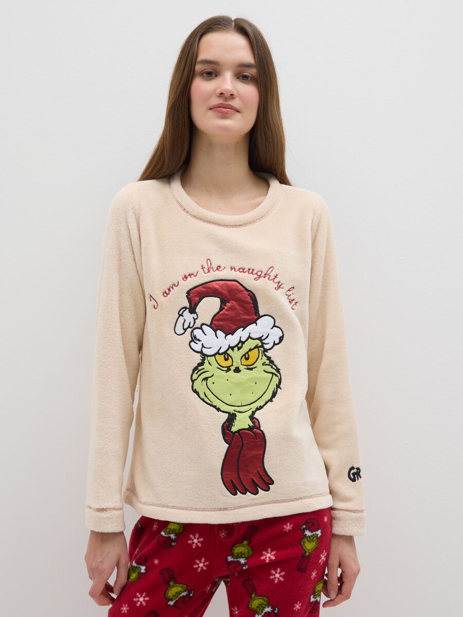 Pigiama multicolor natalizio regular fit con stampa Grinch_1