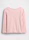 Pink Long Sleeve Cotton T-Shirt_1