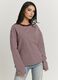 Regular Fit Long-Sleeve Striped Bordeaux T-shirt in 100% Cotton_0