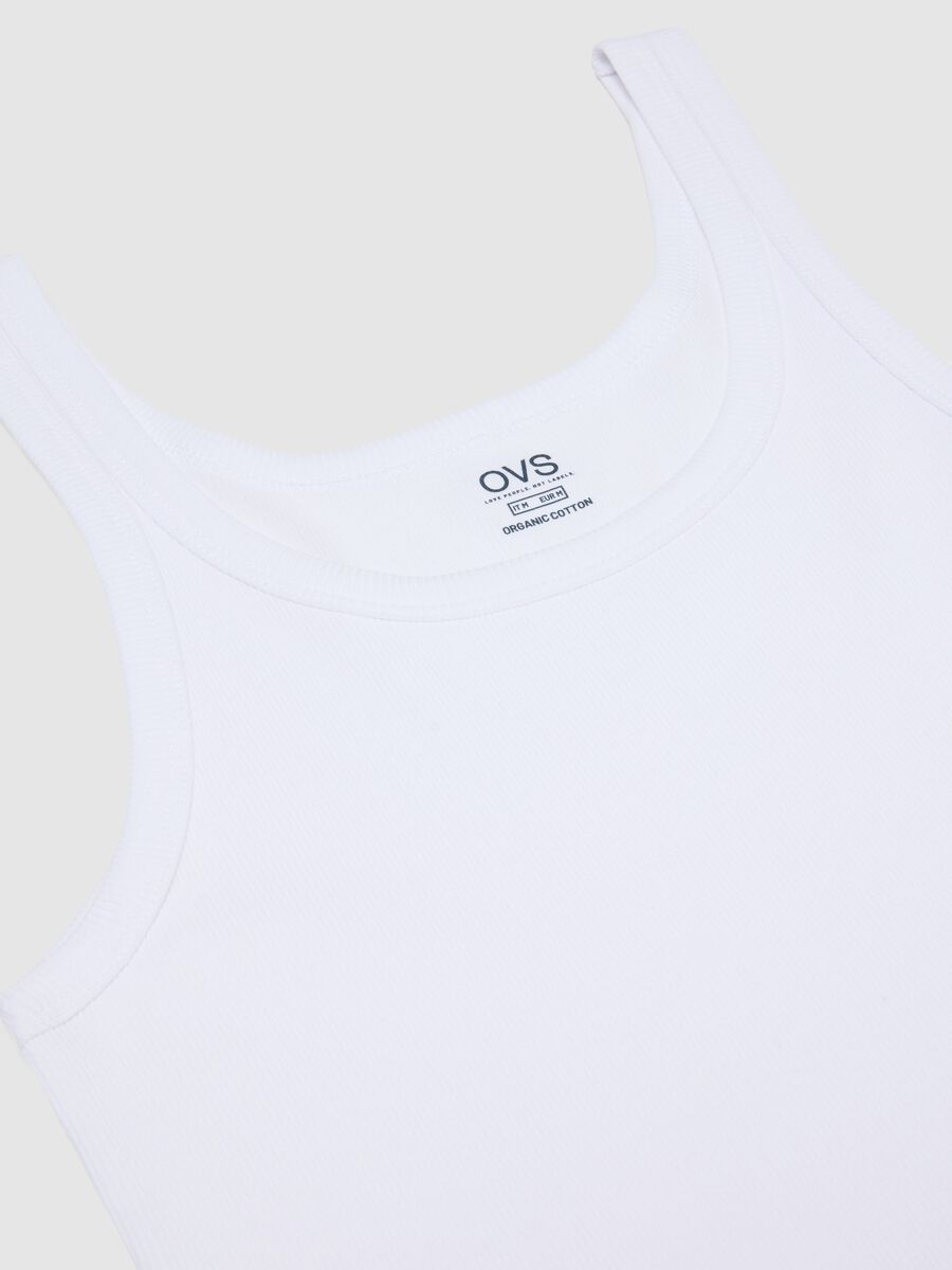 White pure cotton vest regular fit_1