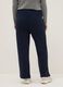 Pantaloni jogger in misto cotone blu wide leg_2