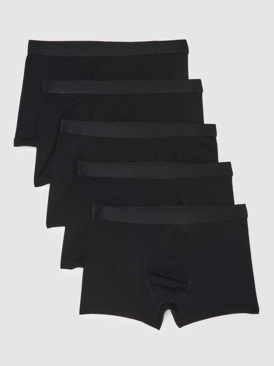 Multipack di cinque boxer in cotone nero_4