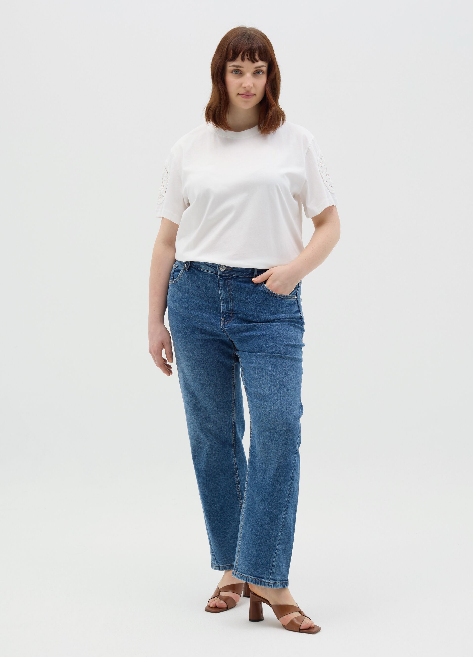 Mya Cotton White T-shirt