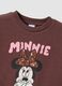 Brown crew-neck cotton-blend Minnie print dress_3