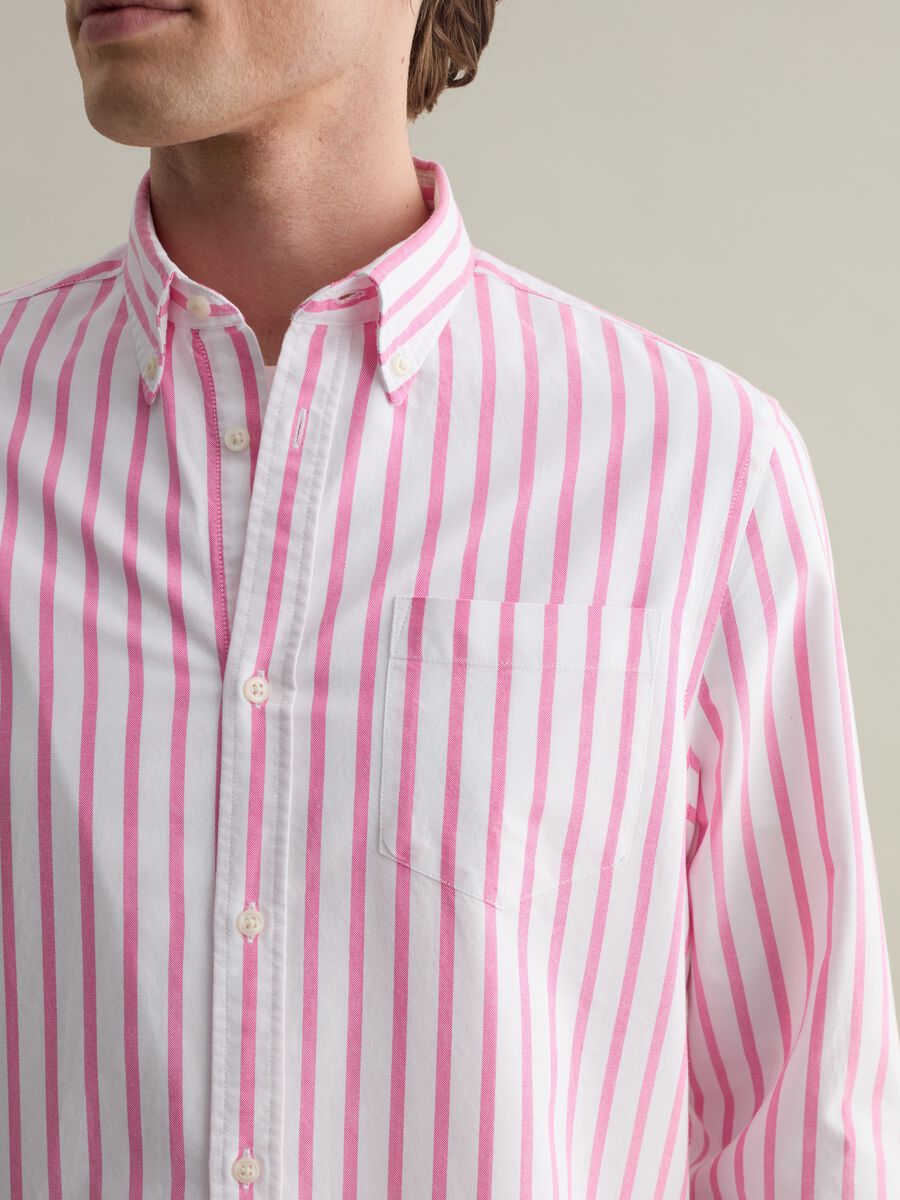 Striped button-down shirt with pocket_3