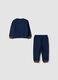 Blue organic cotton-blend jogger set with Mickey print_1