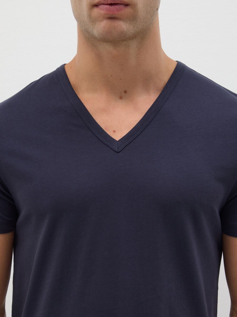Bipack di t-shirt da uomo in puro cotone blu regular fit_1