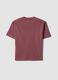 T-shirt viola a maniche corte in puro cotone_1
