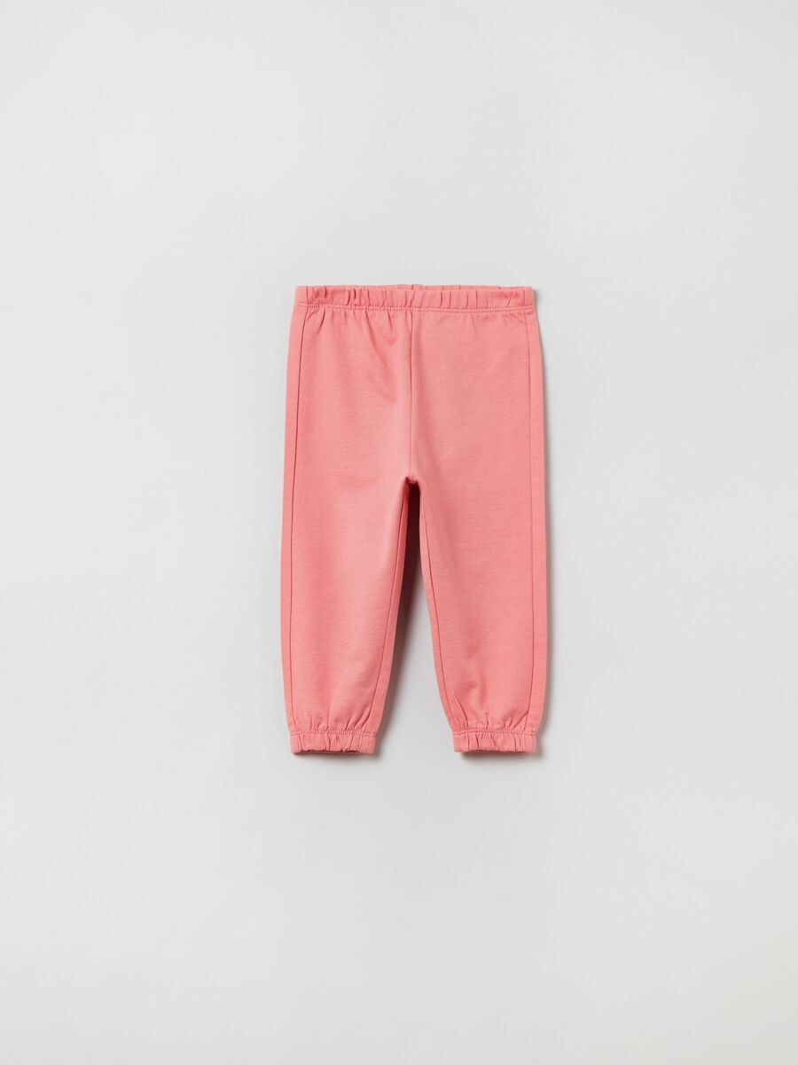 Joggers in felpa con profili elasticati_0