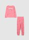 Girls' Pink Pure Cotton Pyjamas with Print_0
