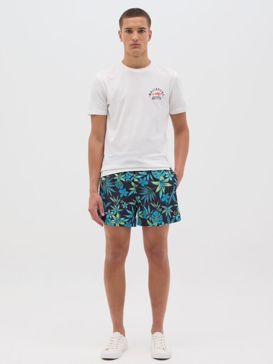 Men's multicolour regular fit swim shorts_0