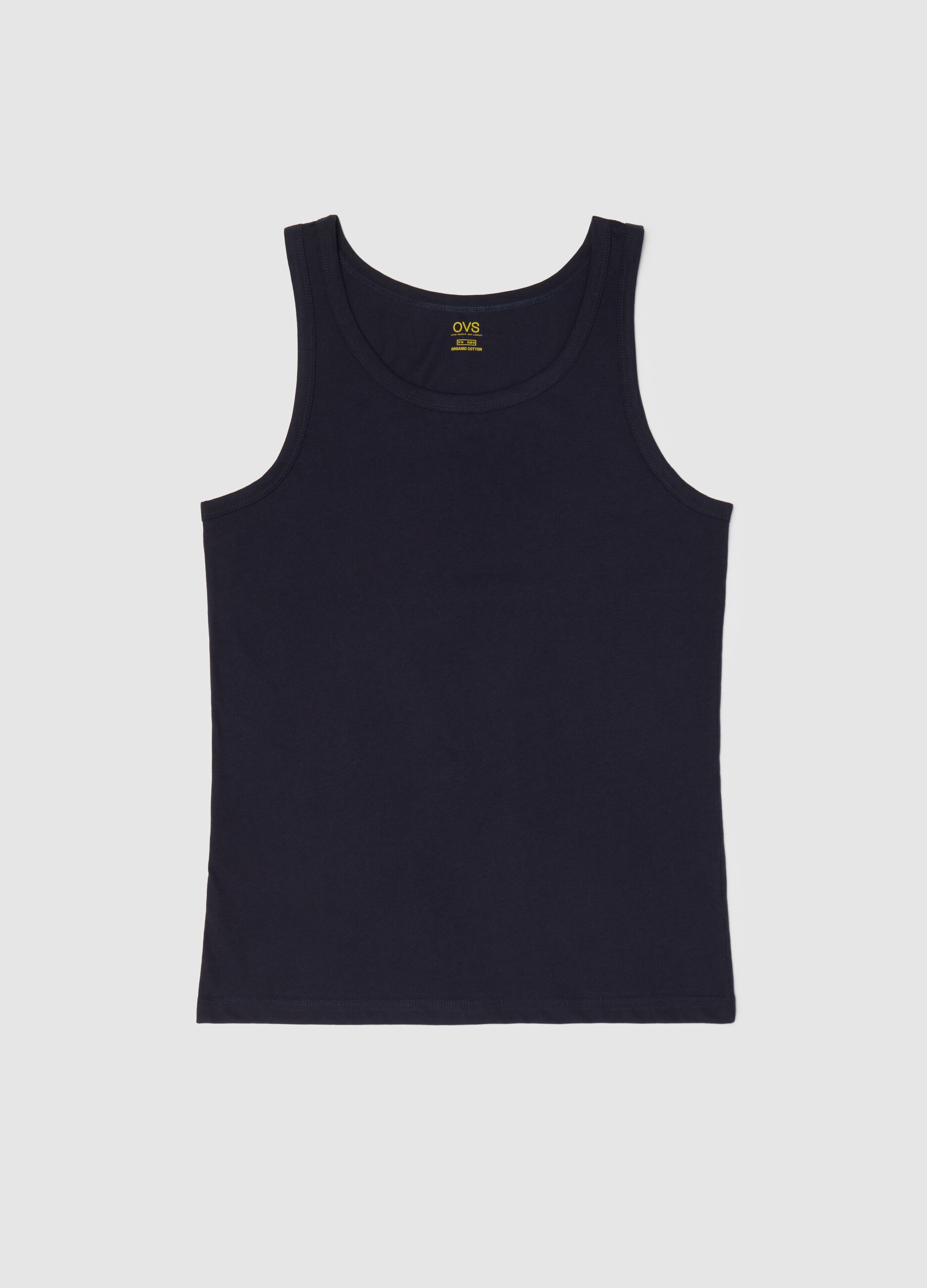 Blue cotton vest