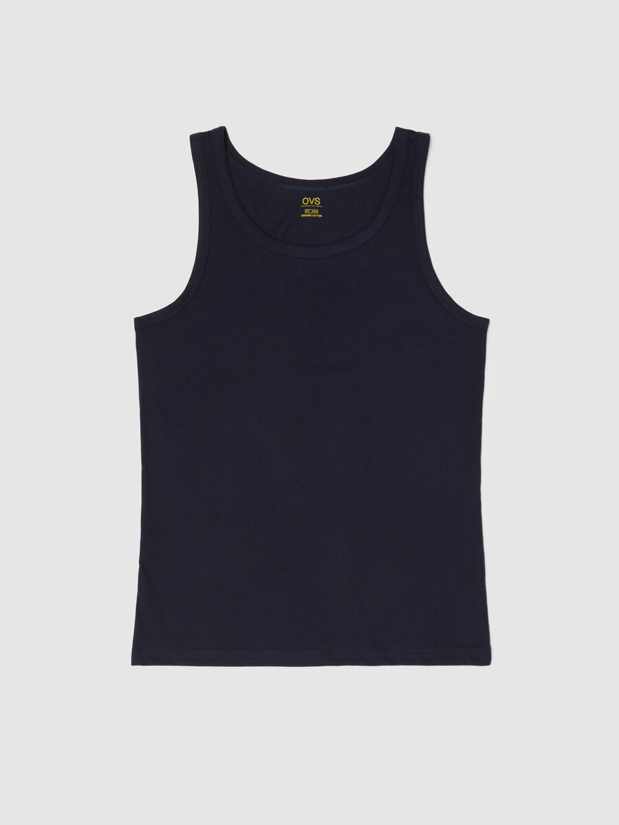 Blue cotton vest_4