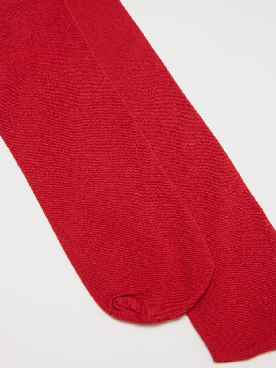 Girls' Red Stretch Tights_1