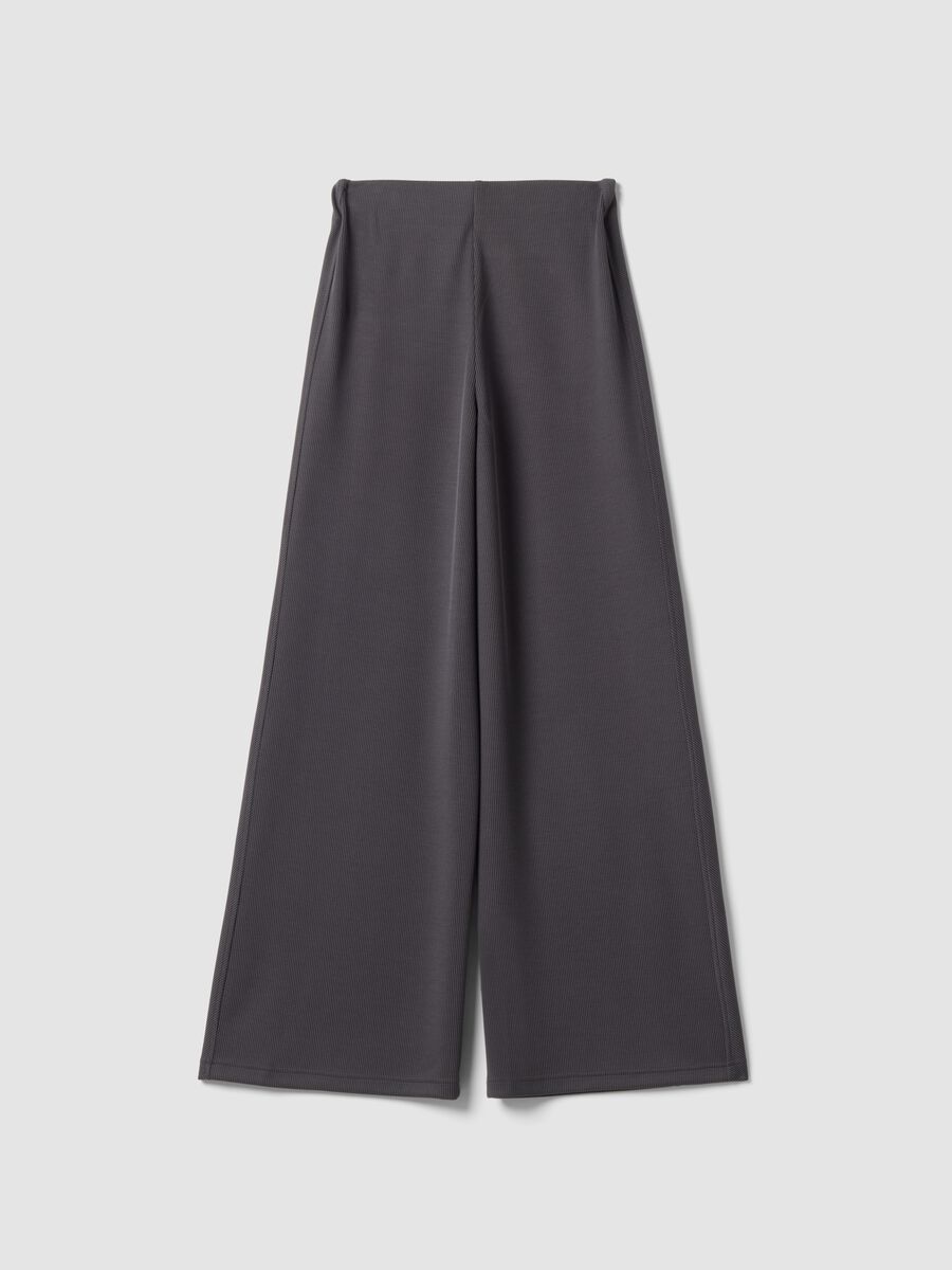 Pantaloni grigi wide leg in modal elasticizzato ALTAVIA STUDIO_7