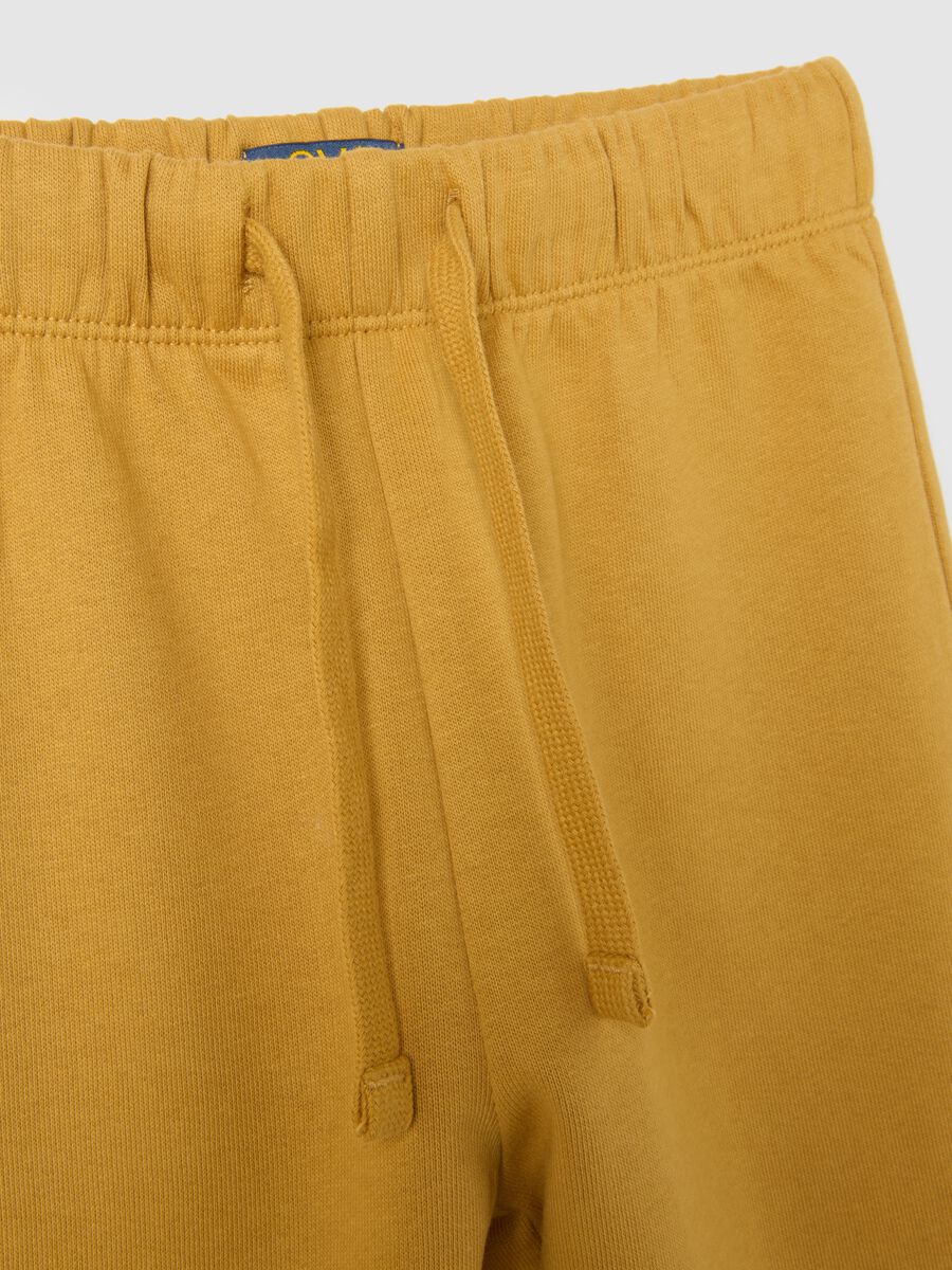 Jogger da bambino in puro cotone gialli jogger_2