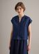 Blue denim shirt in a cotton, linen and viscose blend, oversized fit_2