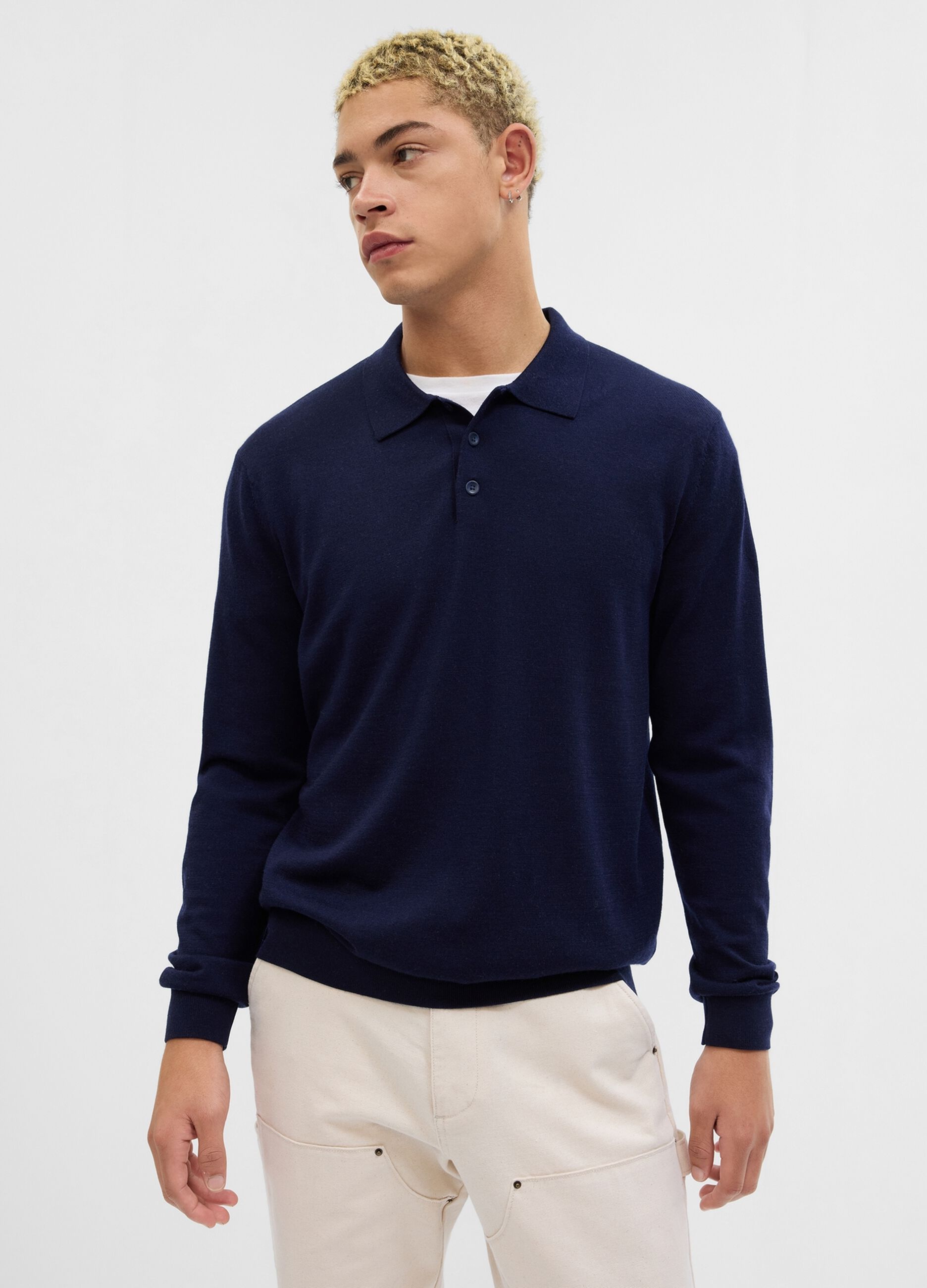 Polo lana maniche hotsell lunghe