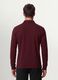 Polo rossa in piquet di puro cotone organico a maniche lunghe regular fit_3