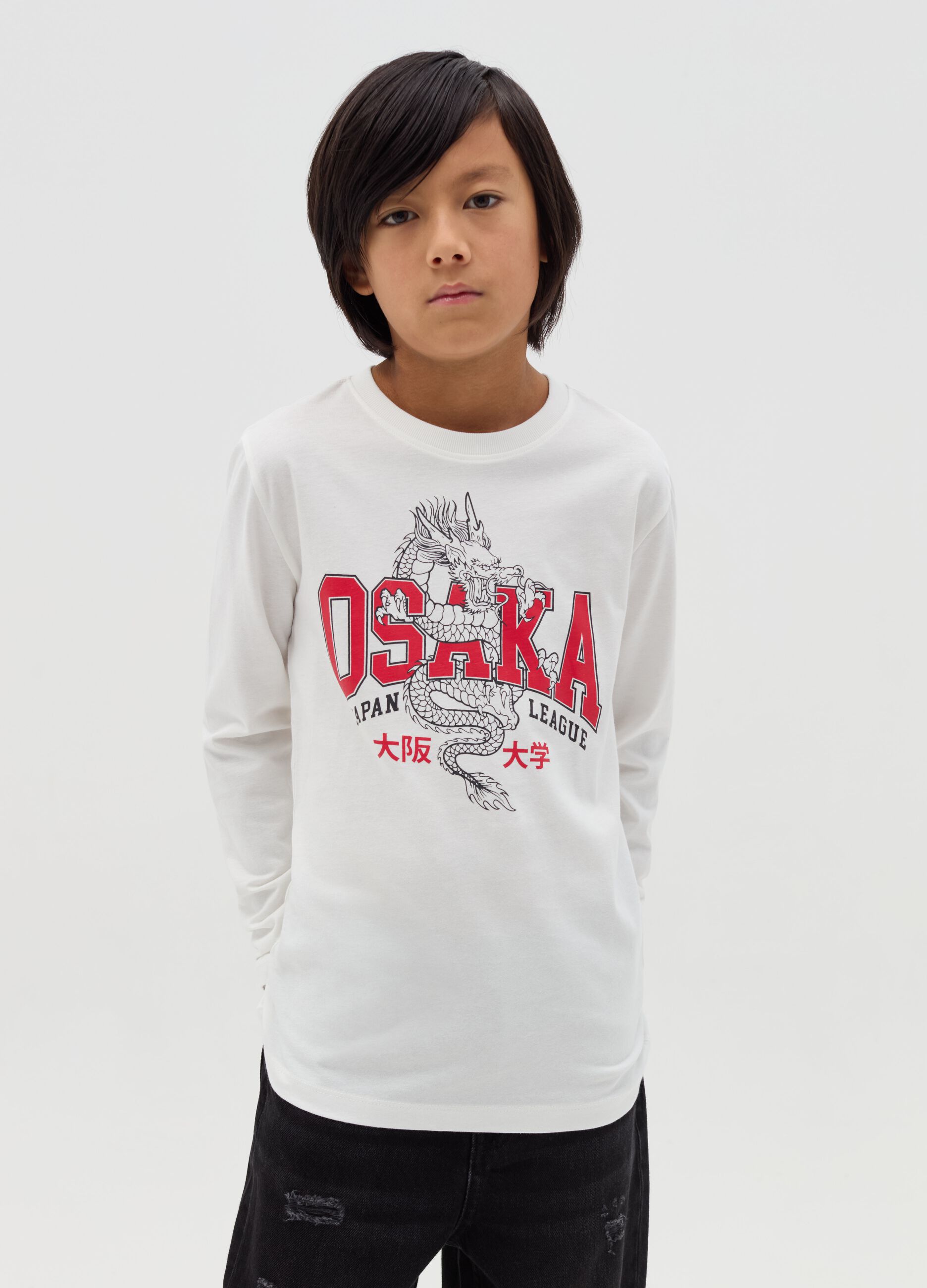T-shirt with “Osaka Japan League” print