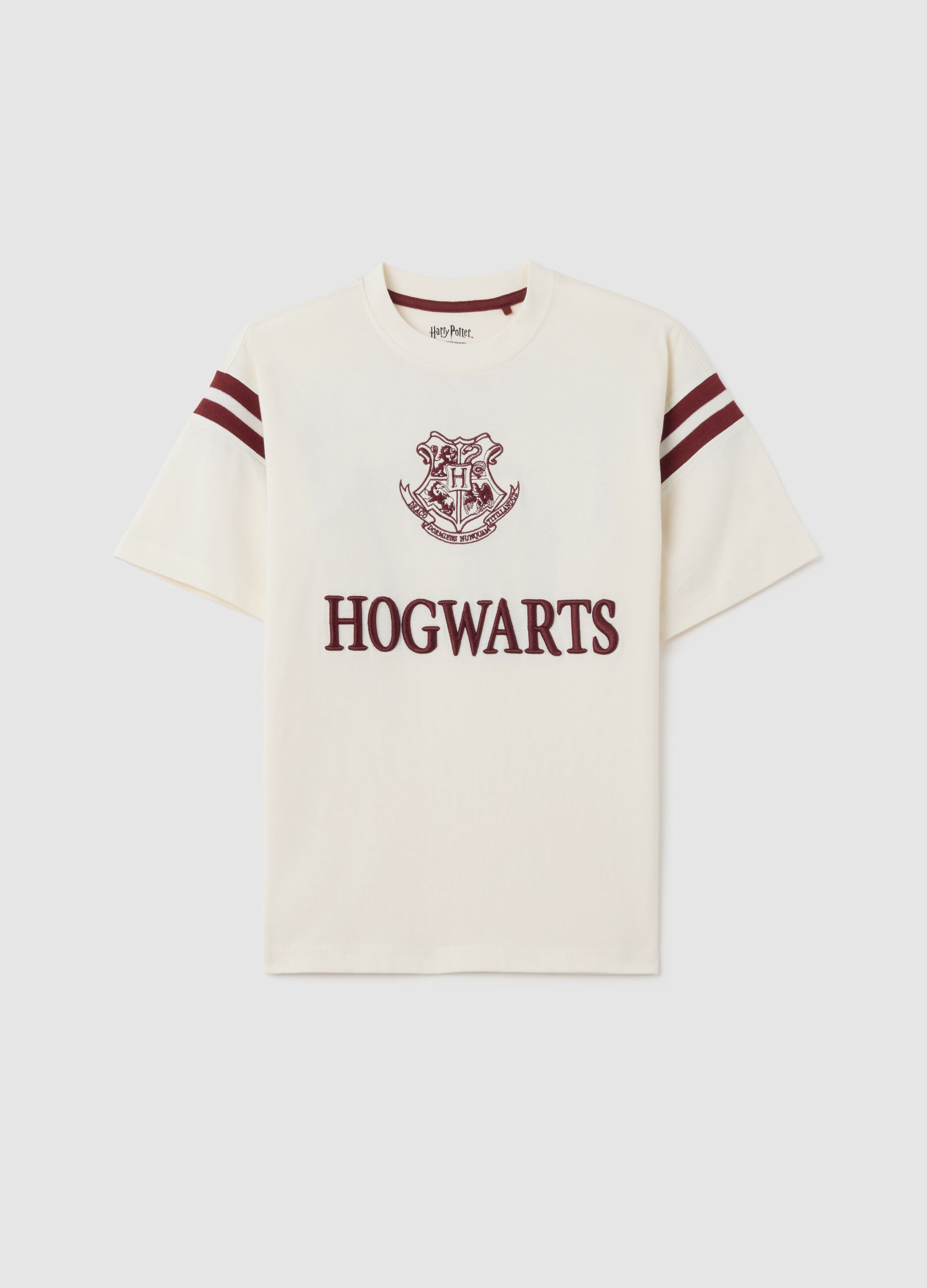 T-shirt da ragazzo in puro cotone bianca over